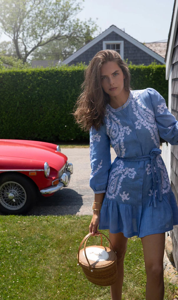 Hydrangea Imogen Tiered Mini Dress