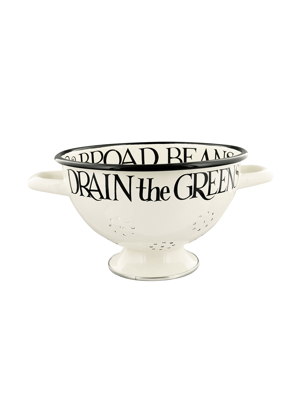 Black Toast Enamel Colander
