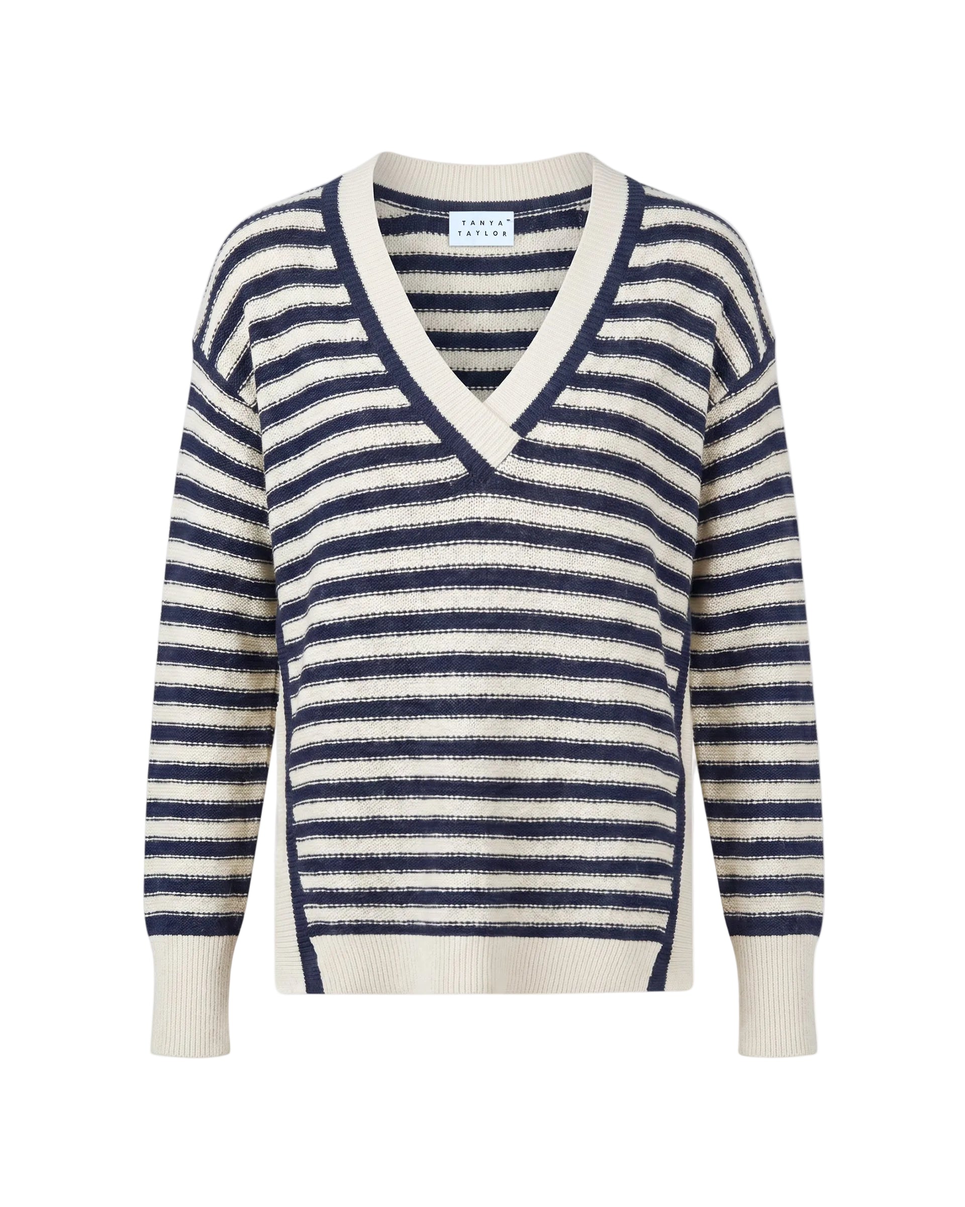 Ashby Sweater in Maritime Blue Cream Stripe