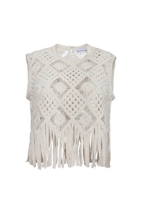 The Astor Top in Cream.