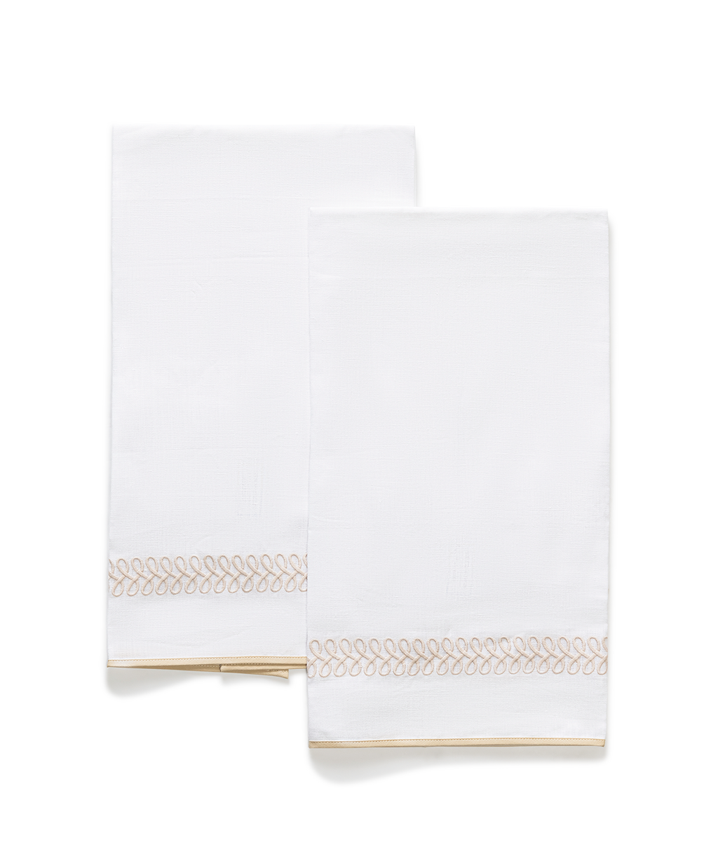 Matouk Schumacher Astor Braid Guest Towels, Set of 2