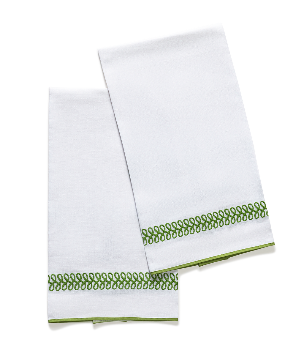 Matouk Schumacher Astor Braid Guest Towels, Set of 2