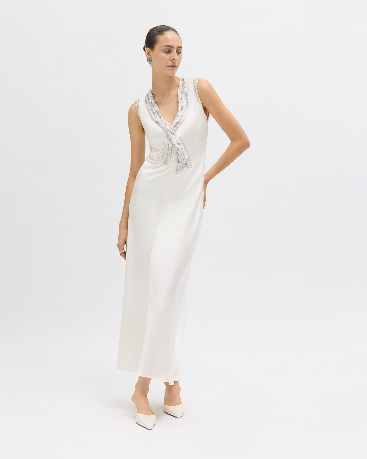 Astrid Dress in Pearl