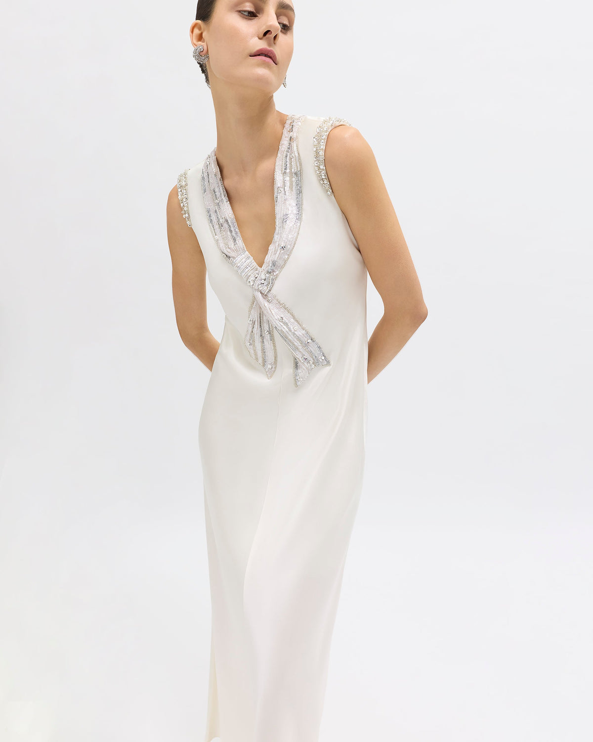 Astrid Dress in Pearl