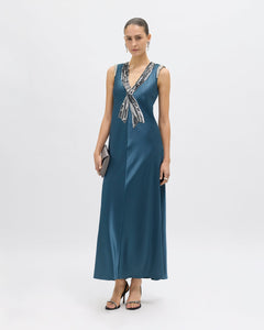 Astrid Dress in Peacock Blue