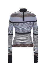 Astrid Pullover in Blue Brown Multi