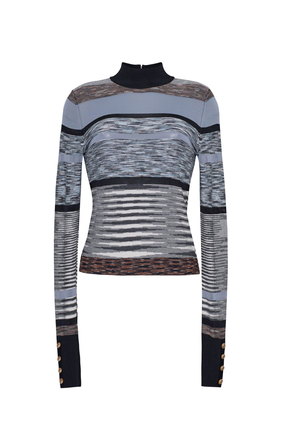 Astrid Pullover in Blue Brown Multi