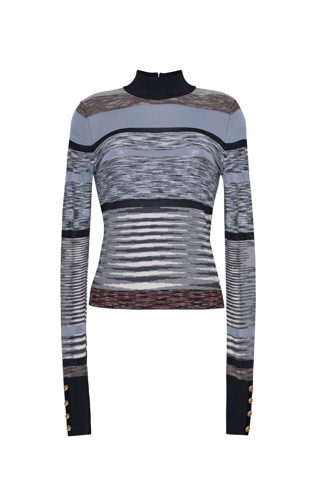 Astrid Pullover in Blue Brown Multi