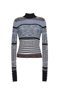 Astrid Pullover in Blue Brown Multi
