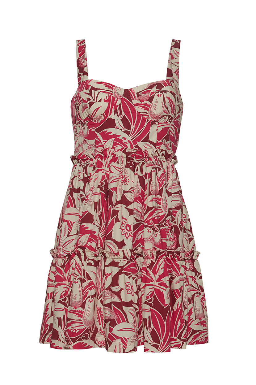 Audrey Dress in Tropical Harvest Pink
