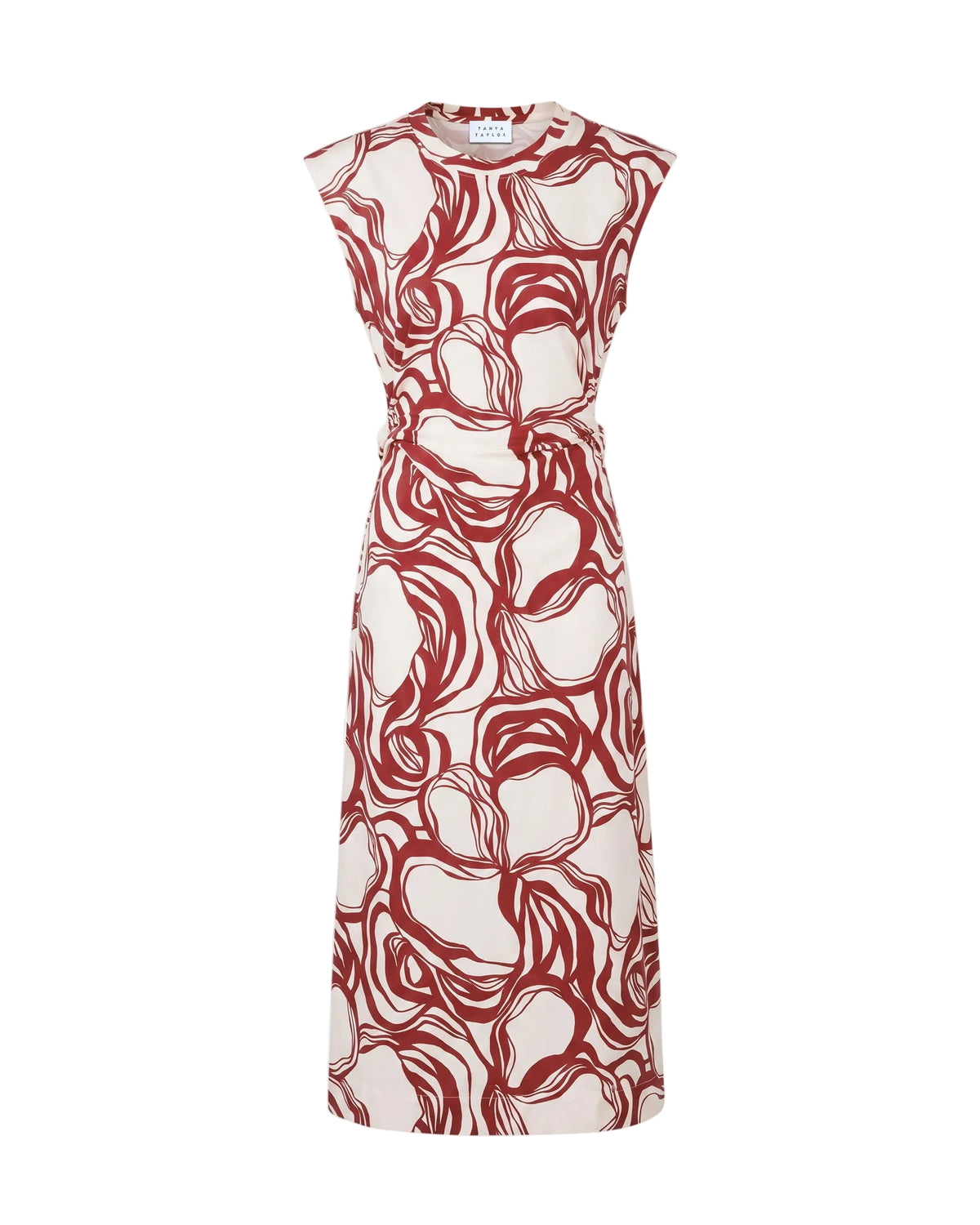 Aurora Dress in Cream/Redwood Multi