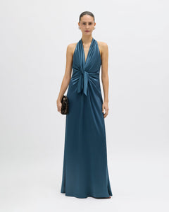 Ava Gown in Peacock Blue