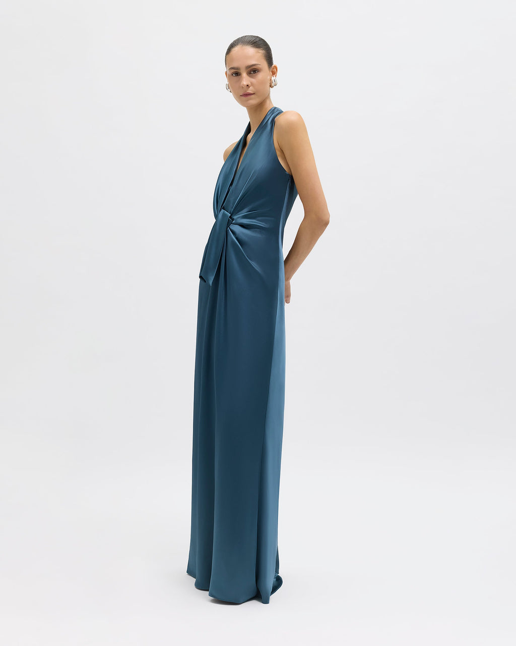 Ava Gown in Peacock Blue