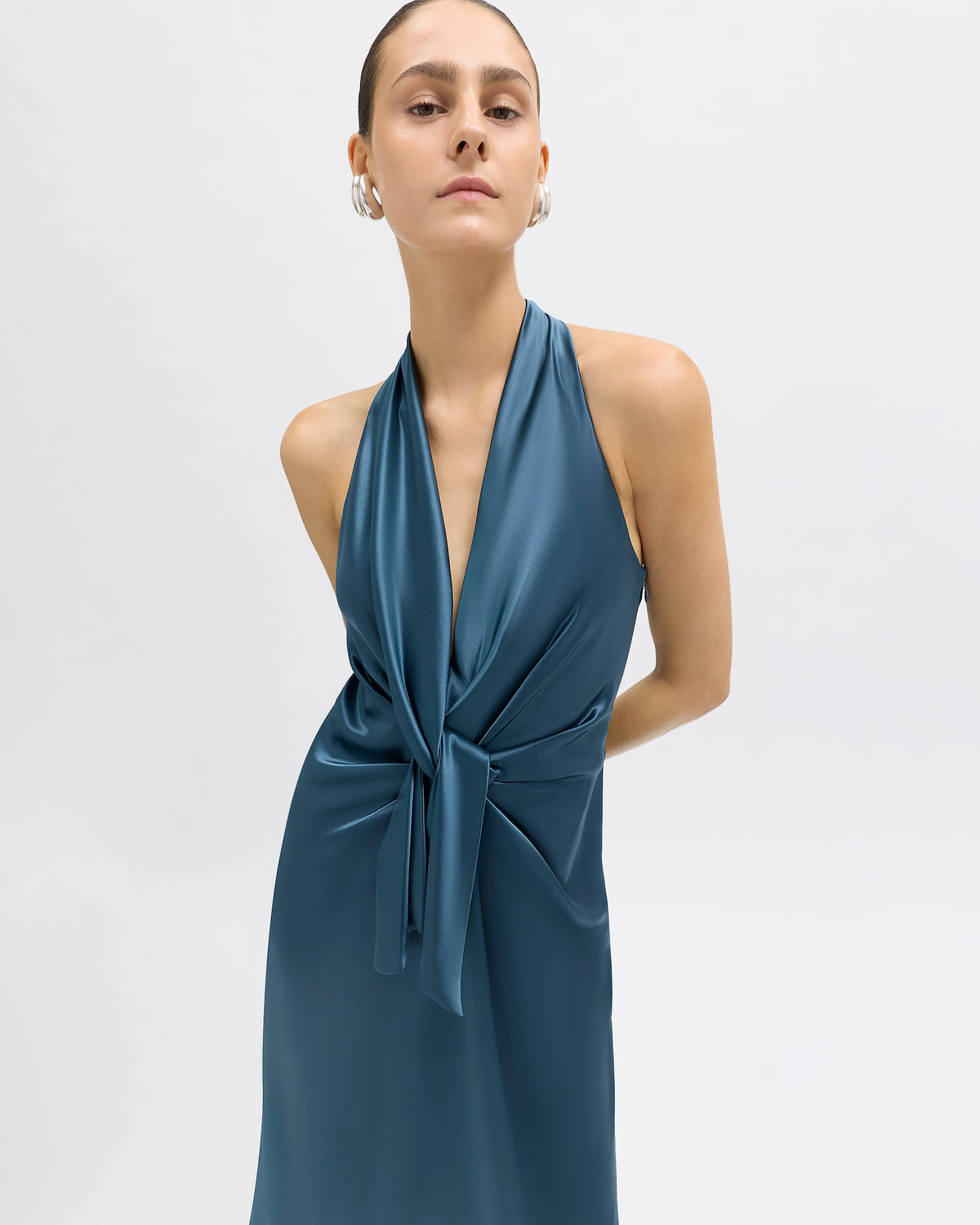 Ava Gown in Peacock Blue