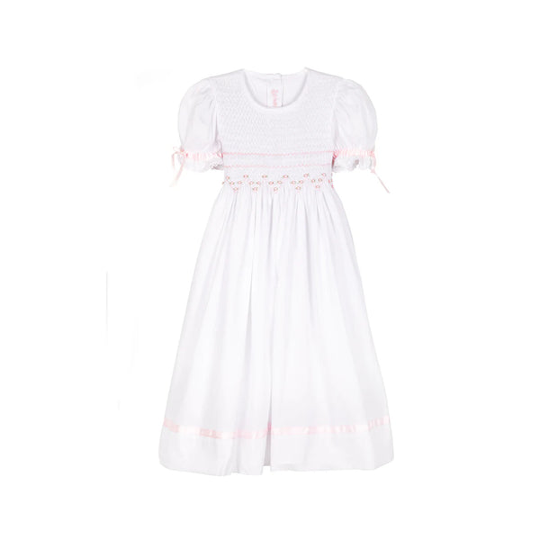 smocked easter dresses Ava Smocked Dress 2T / White