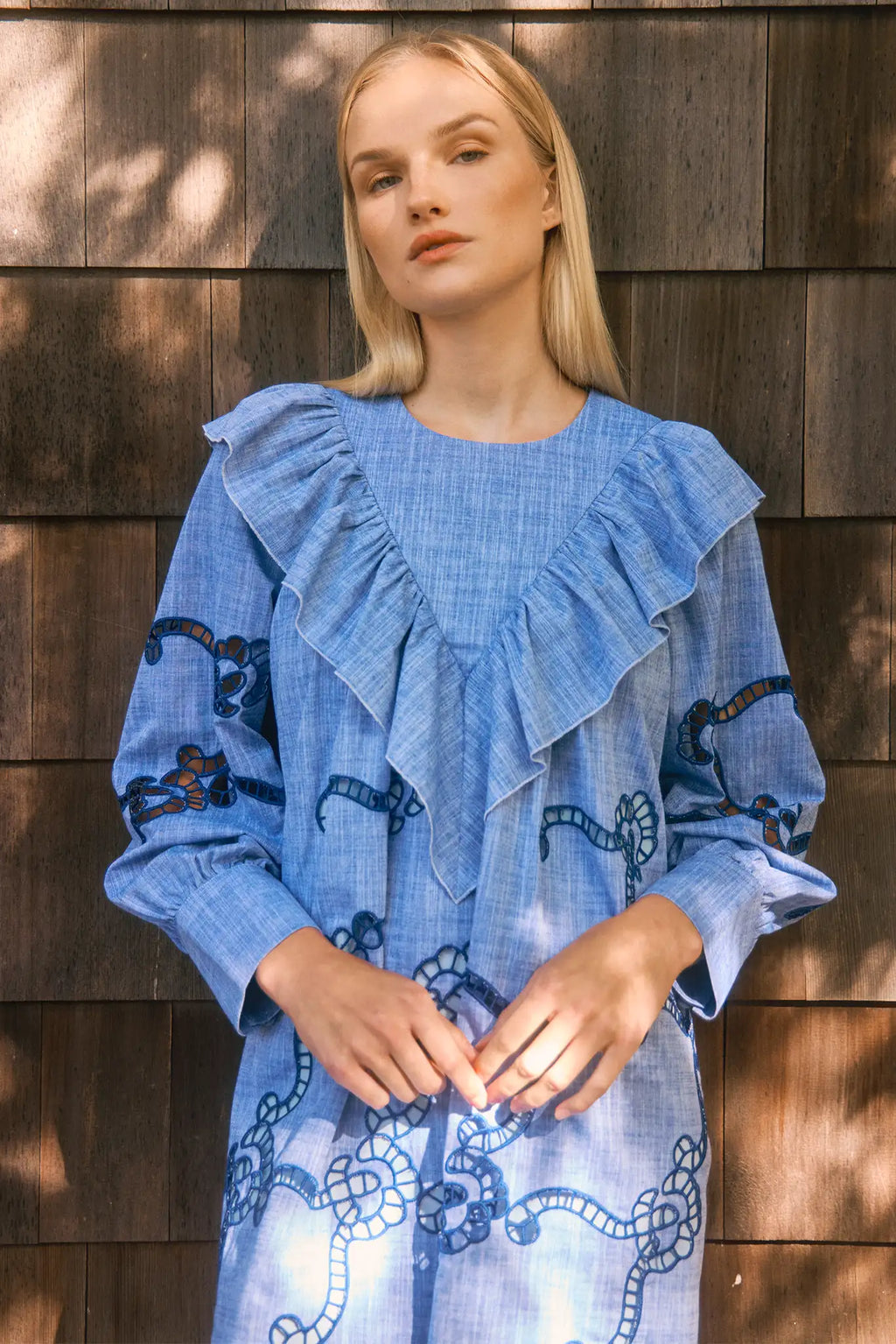 Bluesyリボン Azalea Dress | Linen Mini Dress | Hunter Bell | Over The Moon