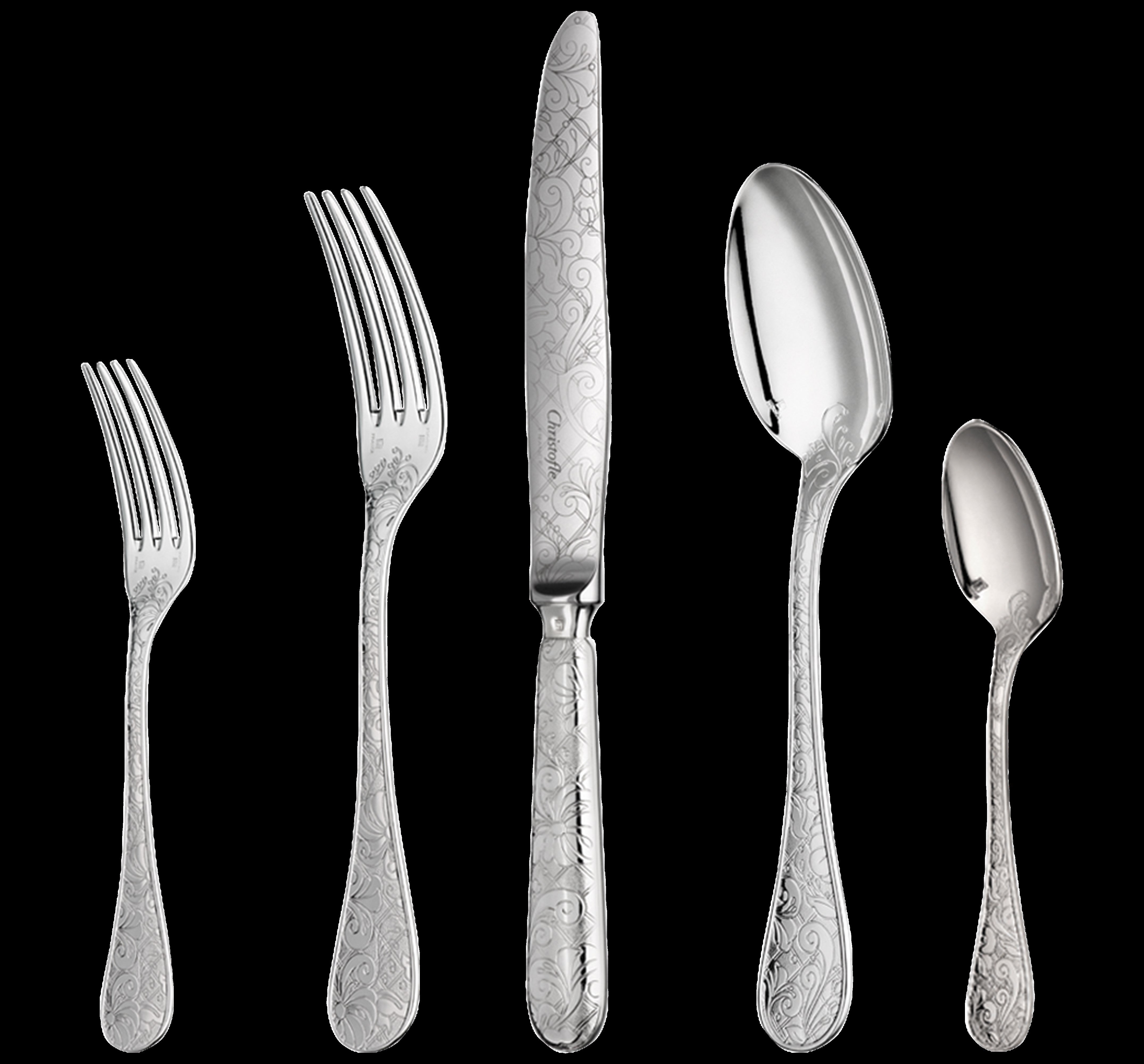 Jardin d’Eden Silver-plated Individual Place Setting, Set of 5