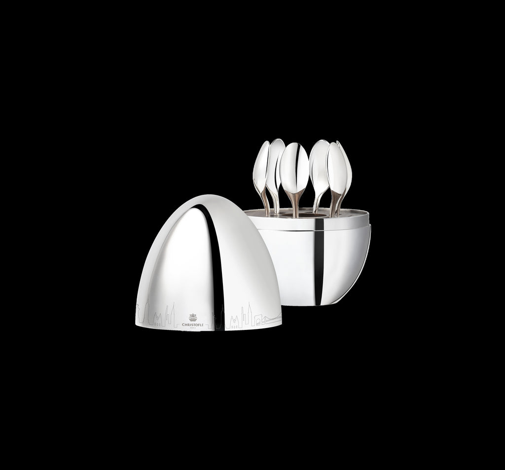 NY Skyline MOOD Coffee Silver-plated Espresso Spoons, Set of 6