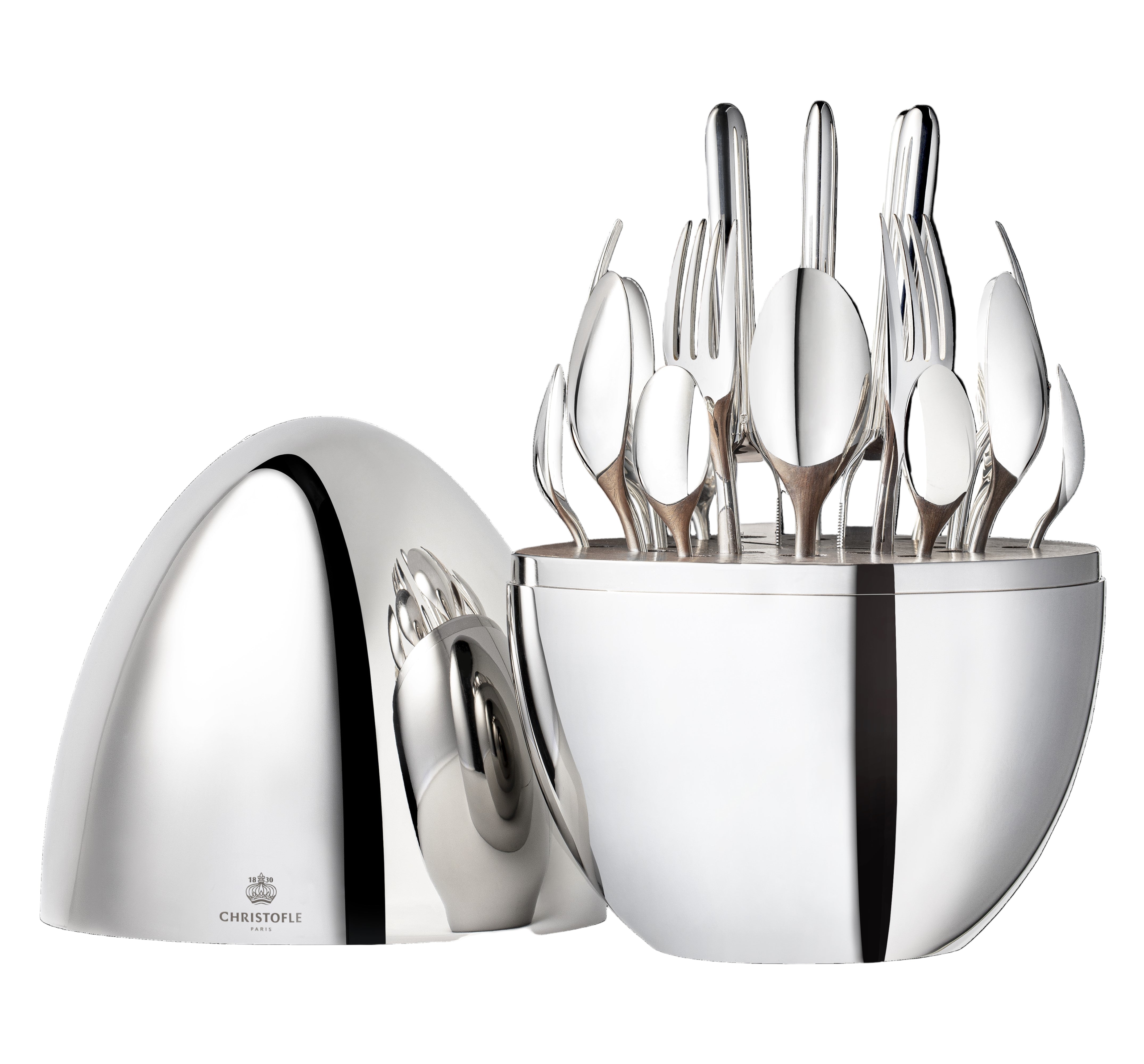 MOOD Silver-plated Flatware Set, Set of 24