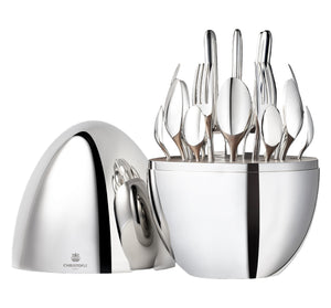 MOOD Silver-plated Flatware Set, Set of 24