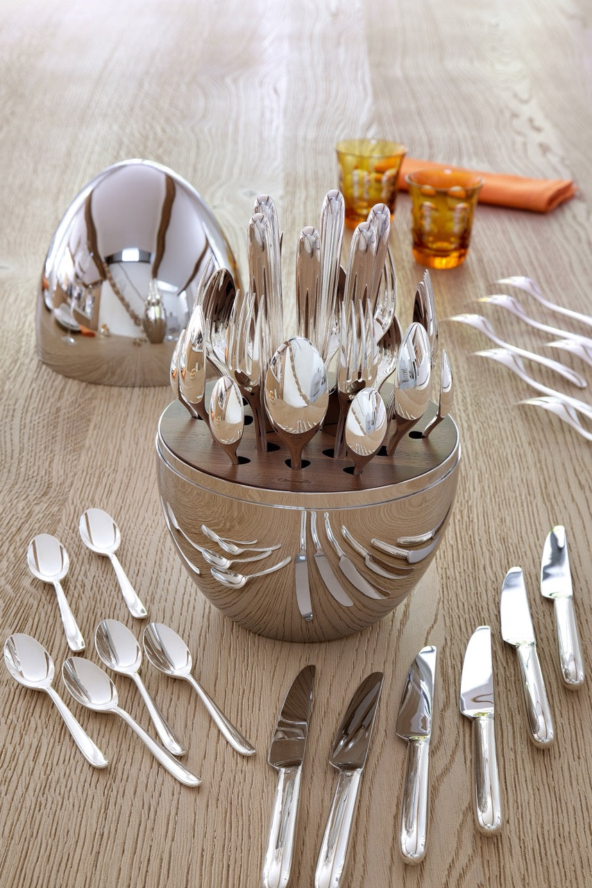 MOOD Silver-plated Flatware Set, Set of 24