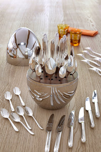 MOOD Silver-plated Flatware Set, Set of 24
