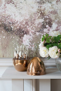 MOOD Precious Silver-plated Flatware with Rose Gold Teaspoons Set, Set of 24