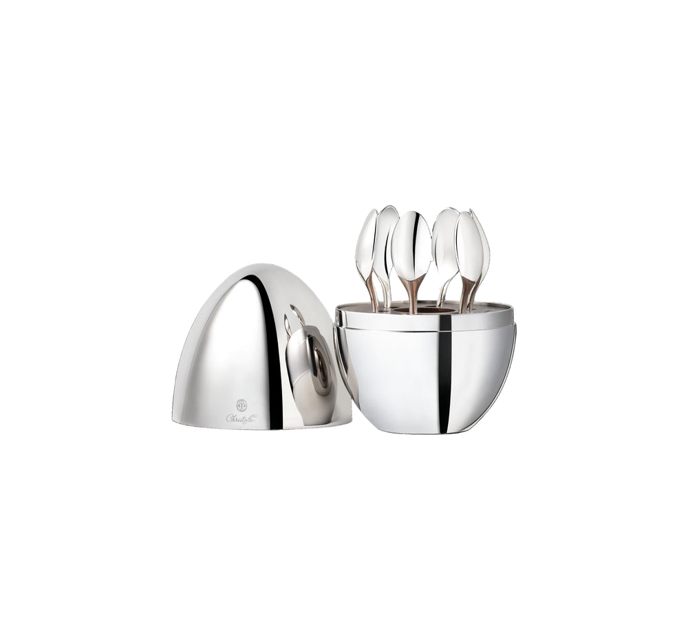 MOOD Coffee Silver-plated Espresso Spoons, Set of 6