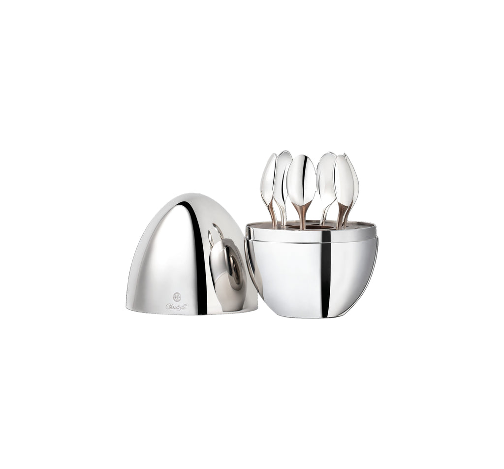 MOOD Coffee Silver-plated Espresso Spoons, Set of 6