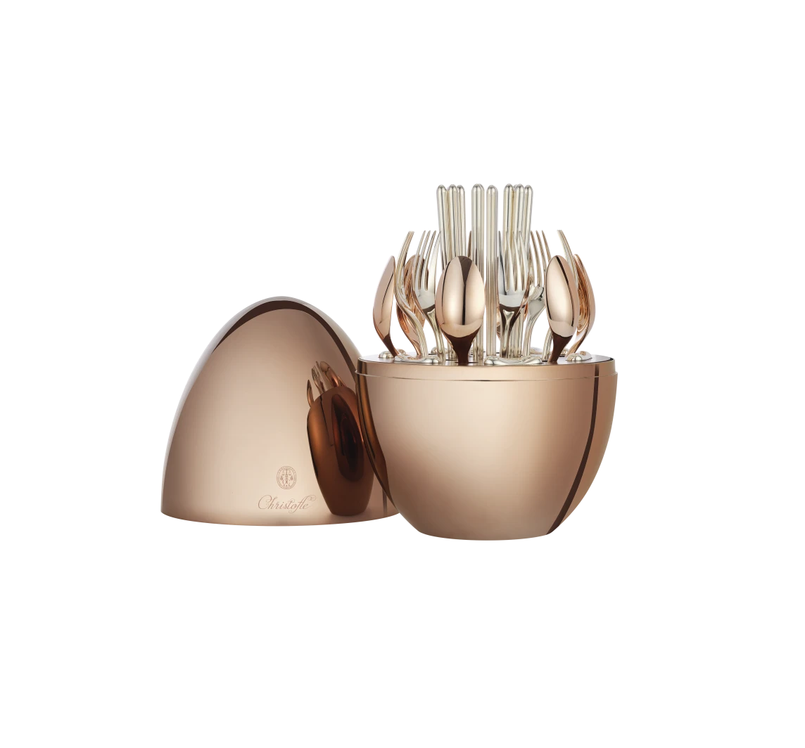 MOOD Asia Silver-plated Flatware 24-Piece Set, Set of 6