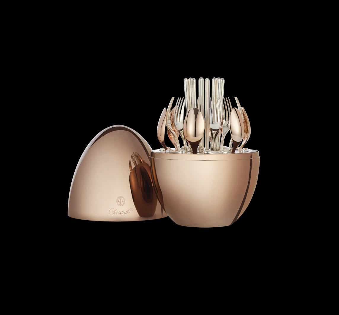 MOOD Asia Silver-plated Flatware 24-Piece Set, Set of 6