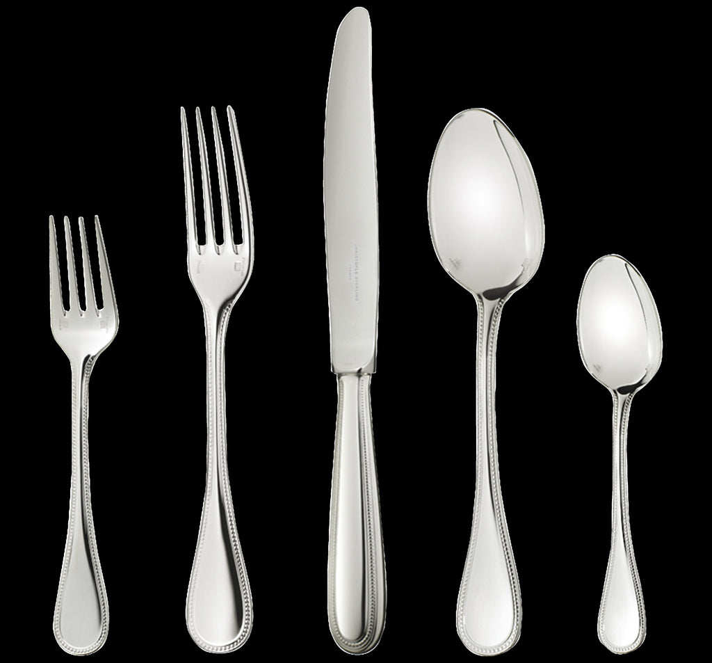 Perles Sterling Silver Individual Place Setting, Set of 5
