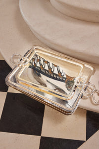 Vertigo Silver-plated Large Tray with Handles