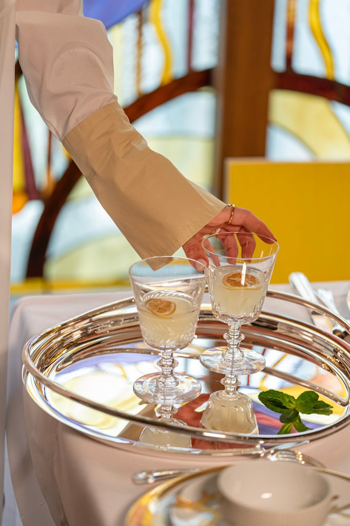 Vertigo Silver-plated Round Tray