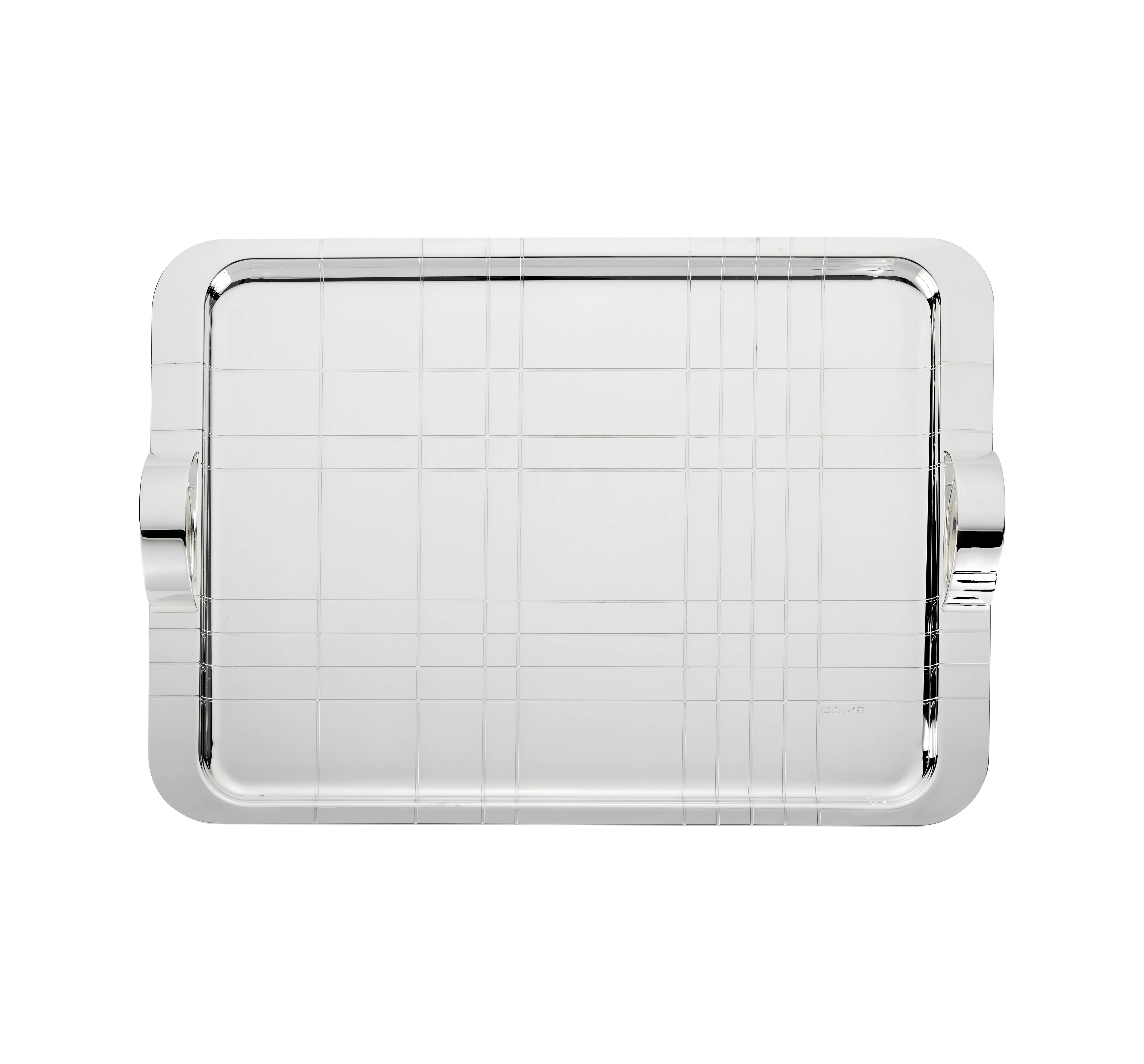 Graphik Silver-plated Large Tray with Handles