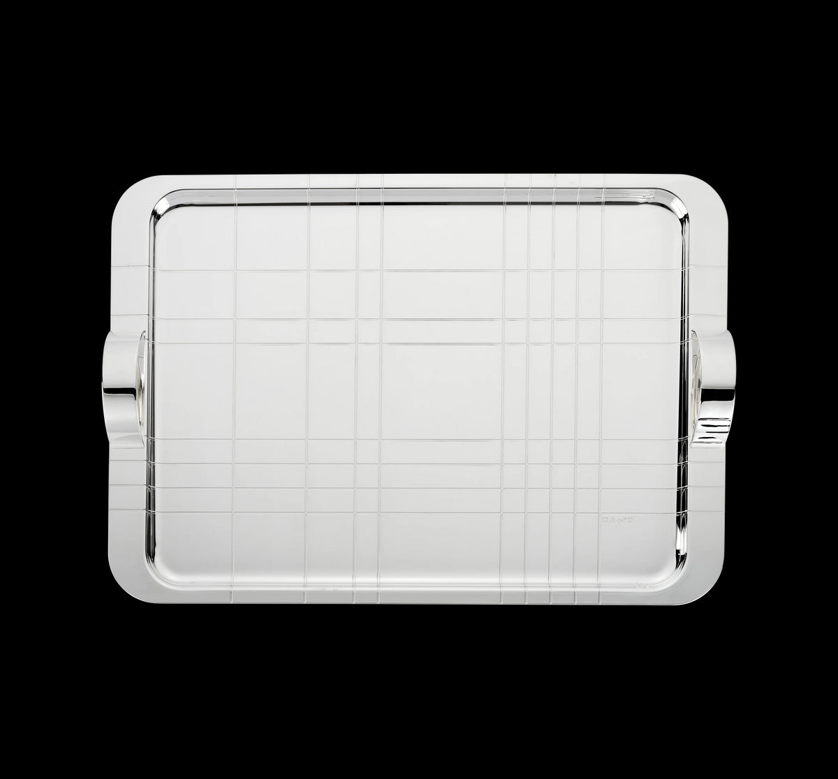 Graphik Silver-plated Large Tray with Handles