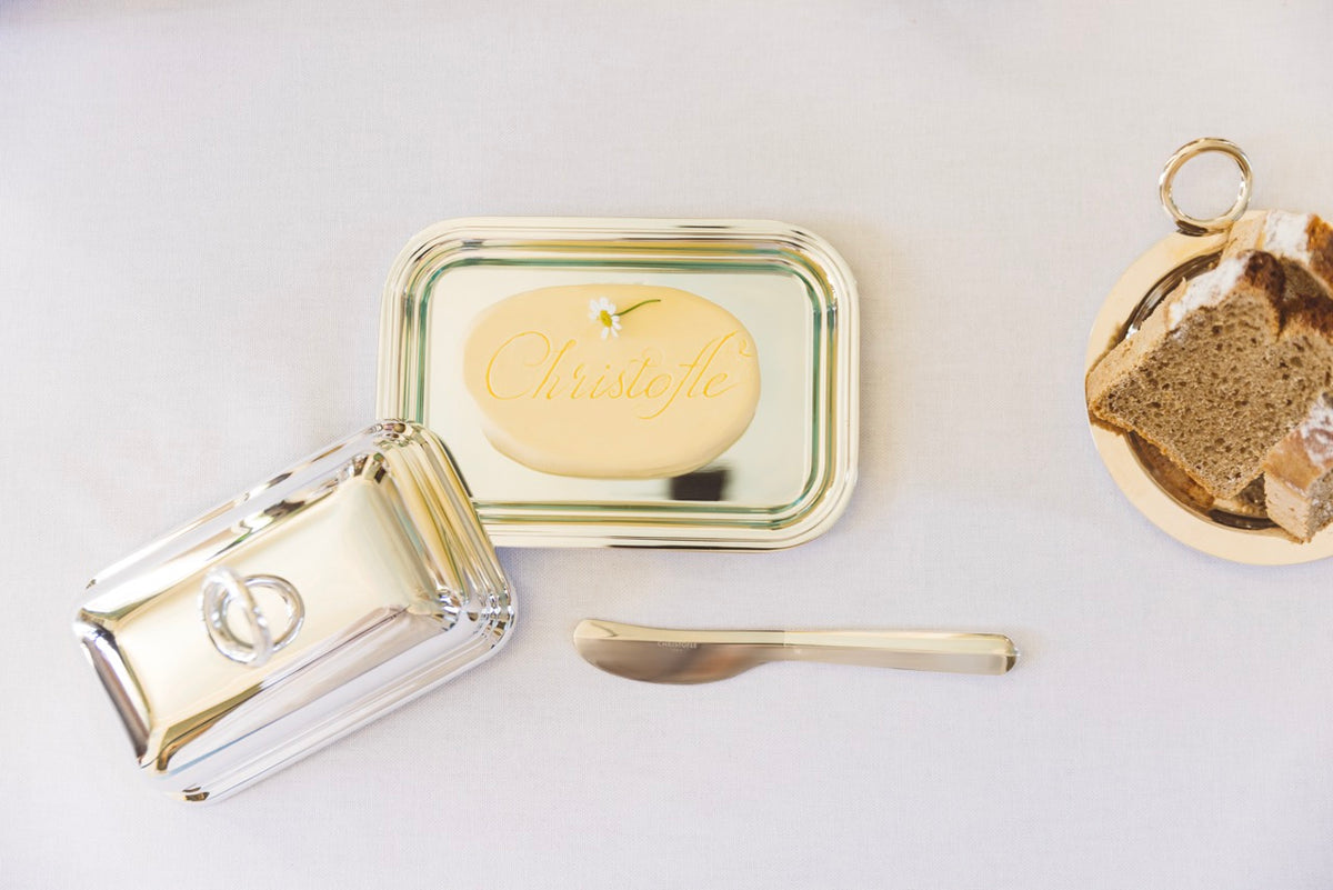 Vertigo Silver-plated Butter Dish