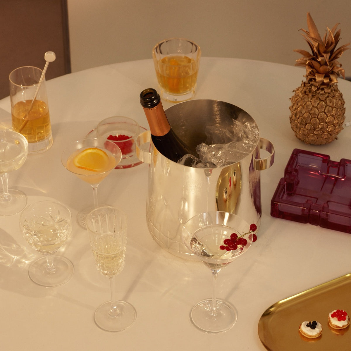 Graphik Silver-plated Champagne Cooler