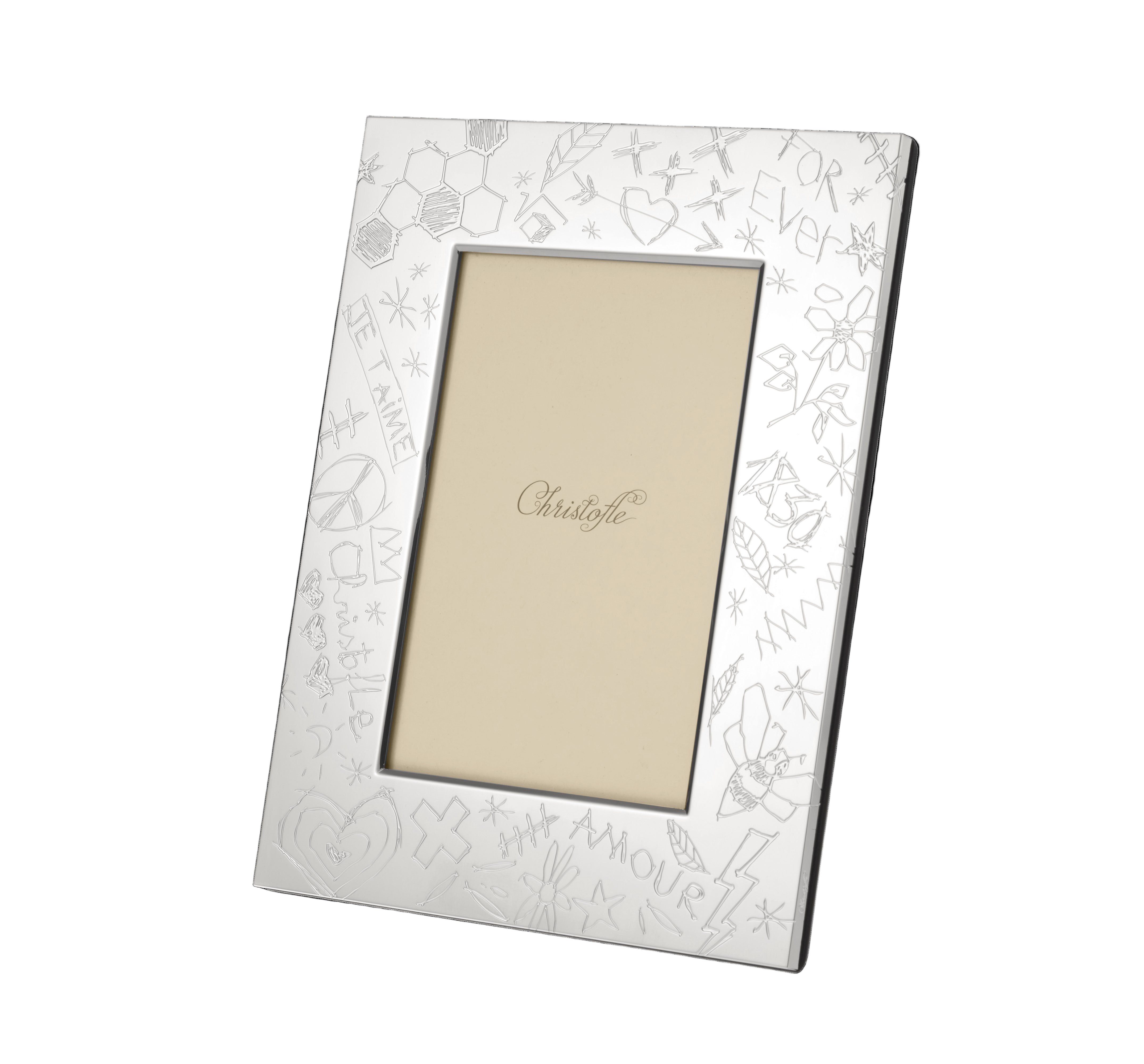 Graffiti Silver-plated 4" x 6" Picture Frame