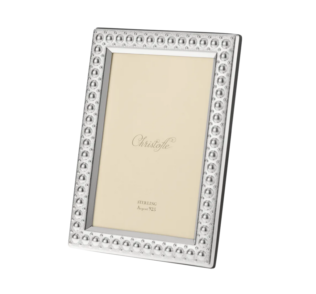 Perles Sterling Silver 4" x 6" Picture Frame