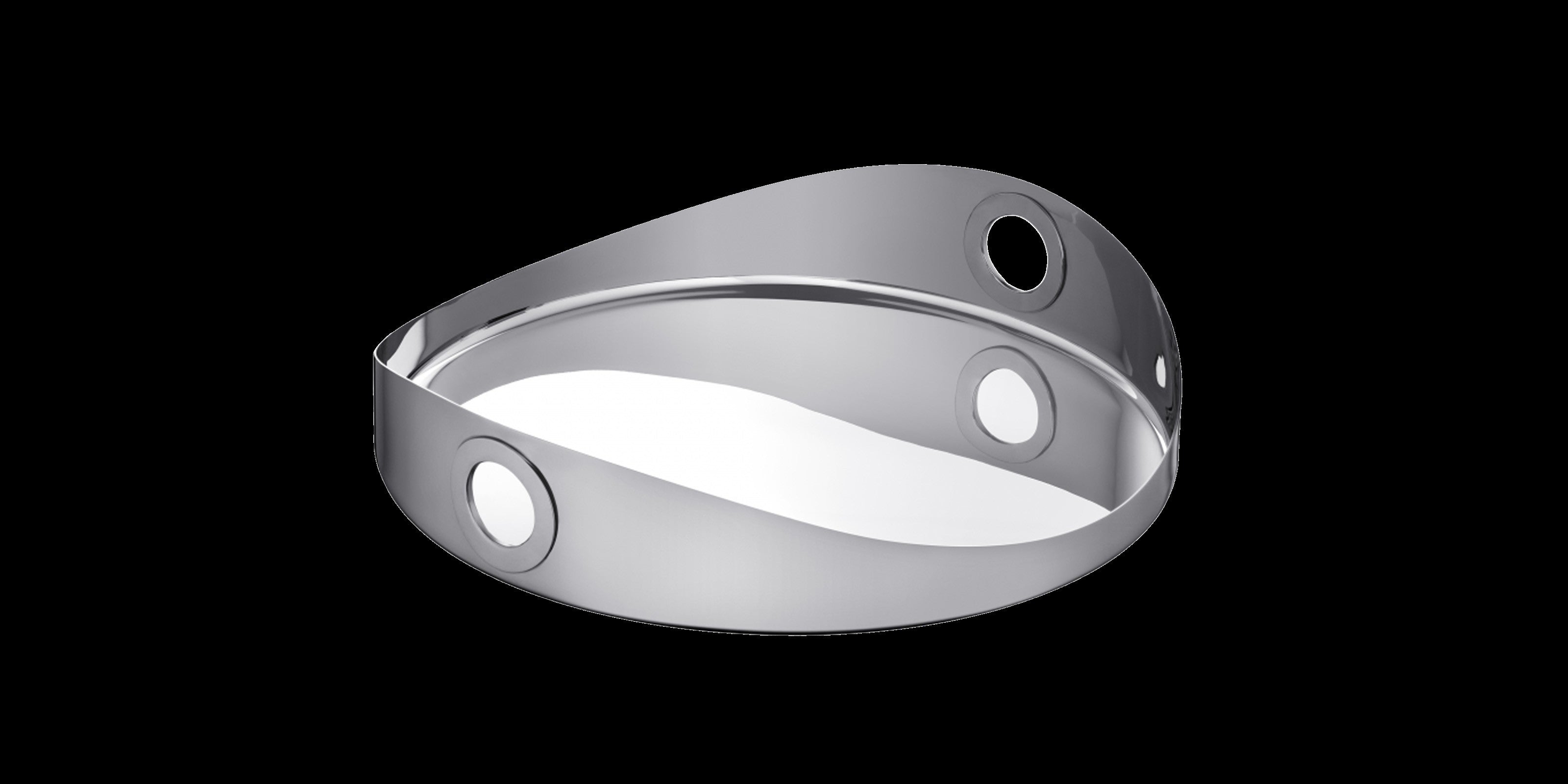 Oh de Christofle Stainless Steel Round Tray