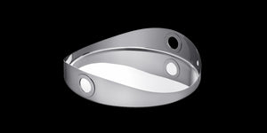 Oh de Christofle Stainless Steel Round Tray