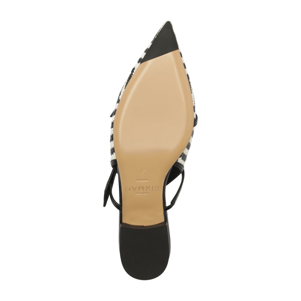 Tita Raffia Zig Flat in Black