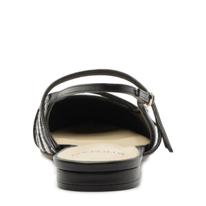 Tita Raffia Zig Flat in Black