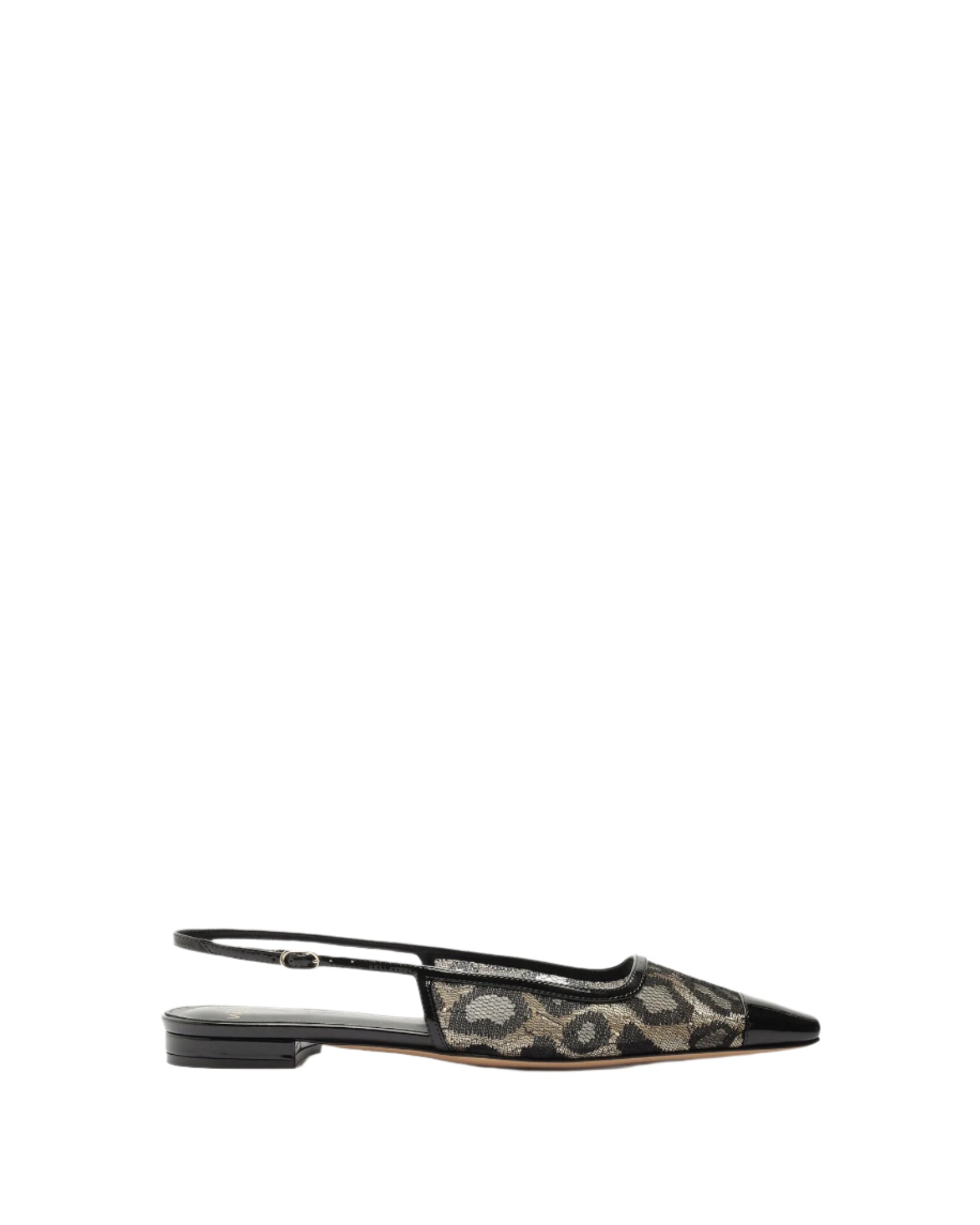 Olivia Flat Slingback in Animal Print