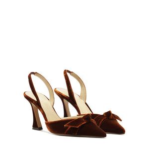 Clarita Bell Slingback 85 in Cuoio