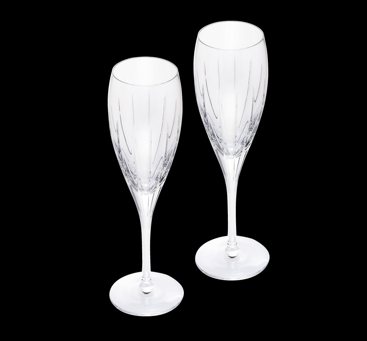 Iriana Crystal Champagne Flutes, Set of 2