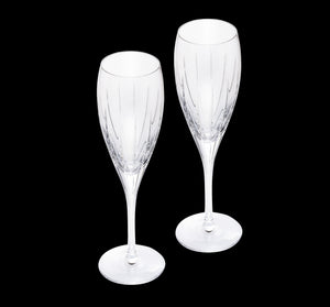 Iriana Crystal Champagne Flutes, Set of 2