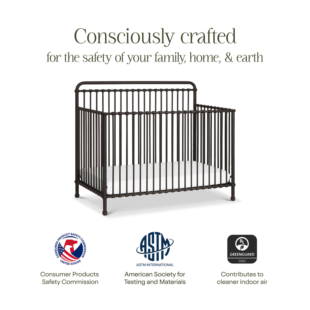Winston 4-in-1 Convertible Crib in Vintage Iron