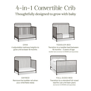 Winston 4-in-1 Convertible Crib in Vintage Iron
